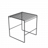Pall/bord svart stål